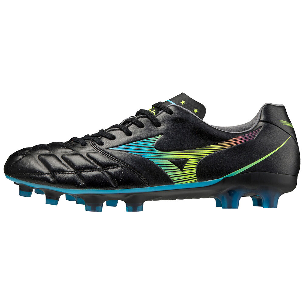 Scarpe Calcio Mizuno Rebula Cup Japan Uomo - Nere/Blu Verde Acqua - 37912-UMFE